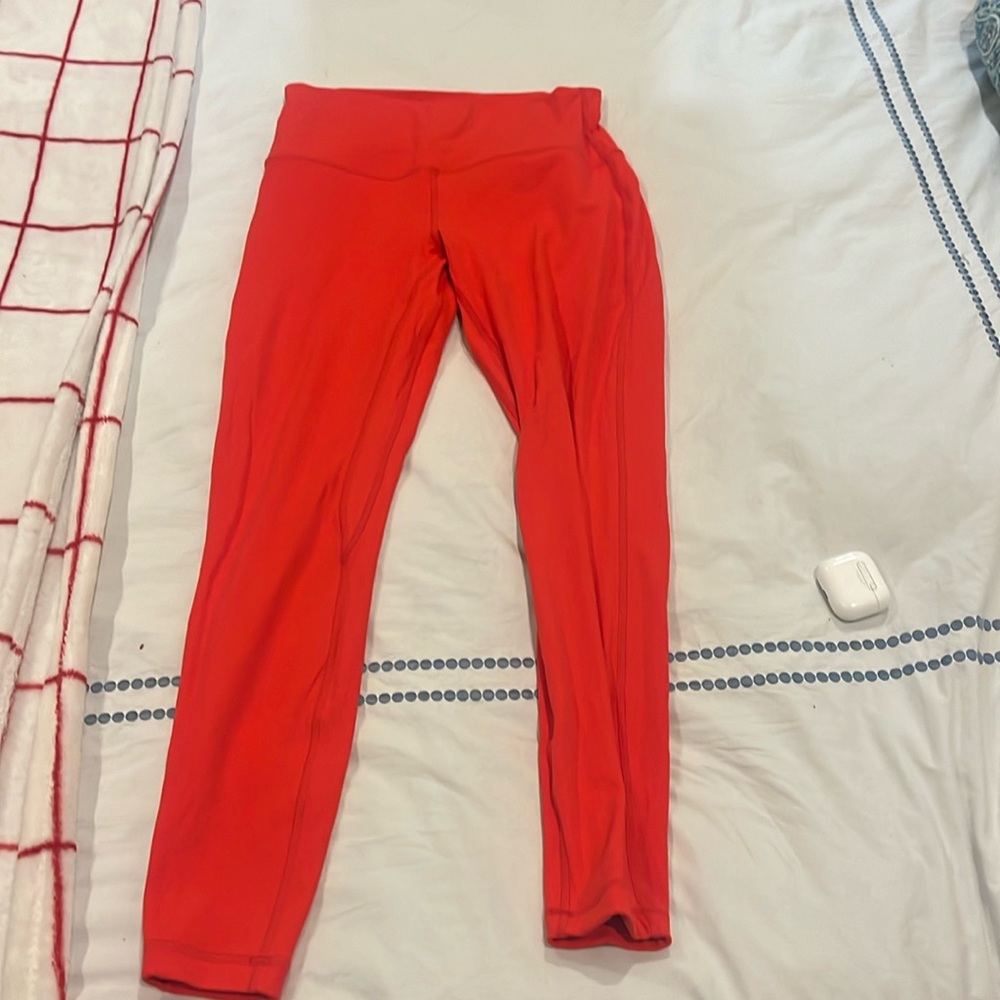 Red lululemon leggings